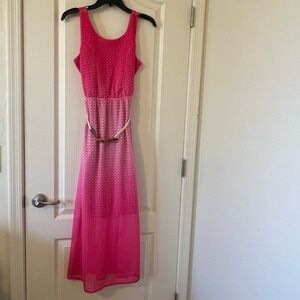 Pink ombré Maxi‎ Sleeveless Dress 16